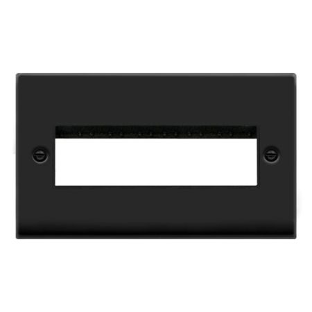 Click Deco Matt Black 6 Module Inline Unfurnished MiniGrid Plate | VPMB426BK