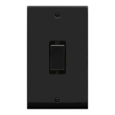Click Deco Matt Black 45a DP Double Cooker Switch | VPMB502BK
