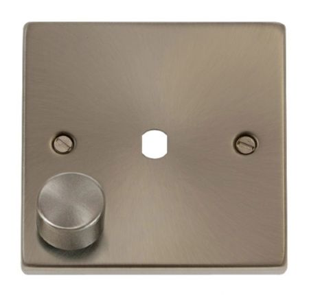 Click Deco Satin Chrome 1G Empty Dimmer Plate | VPSC140PL