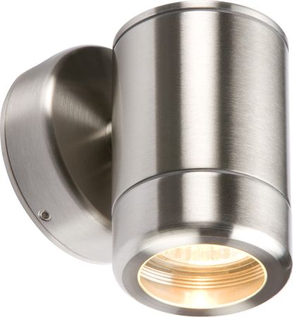Knightsbridge IP65 Stainless Steel Fixed GU10 Down Wall Light WALL1