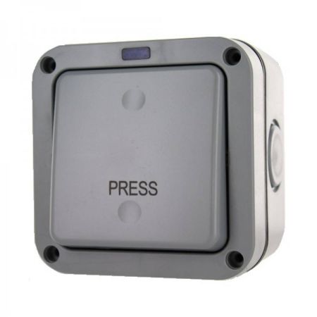Niglon Hurricane IP66 1 Gang 2 Way 20AX Retractive Switch printed