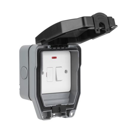 Saxby Electrical Weatherproof 13A Switched Fused Spur Unit with Neon | WP322
