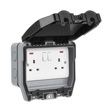 Saxby Electrical Weatherproof 13A 2G DP Switched Socket | WP422