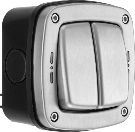 BG Decorative Weatherproof WPL42 IP66 2 Gang 20A 20AX 2 Way Switch