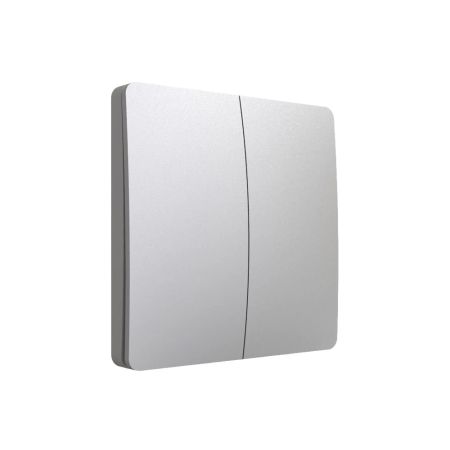 Ener-J Pro Range 2 Gang Wireless Kinetic Switch Silver | WS1042