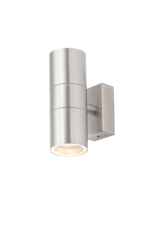 Forum Zinc Leto ZN-20941-SST Up & Down GU10 IP65 Wall Light Stainless Steel