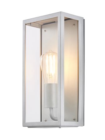 Zinc Minerva Exterior Box Lantern Silver | ZN-20944-SIL