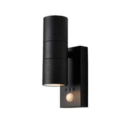 Forum Zinc Leto ZN-29179-BLK Up & Down IP65 PIR Wall Light Black