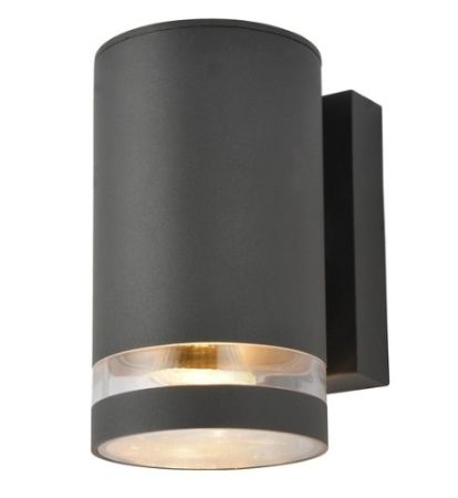 Forum Lighting Zinc Lens Single Down Wall Light Anthracite | ZN-29190-ATR