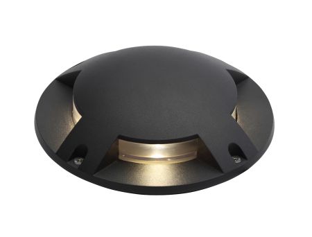 Forum Zink ZN-29997-BLK Scout 4W LED 4000K Surface Walkover Ground Light Black