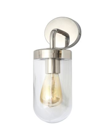 Zinc ZN-31808-POLSST Kew Exterior Wall Lantern Polished Stainless Steel
