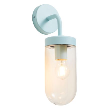 Forum Zinc Kew Exterior Wall Lantern Pale Blue | ZN-31809-PBLU
