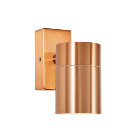 Zinc Leto Single Down GU10 Wall Light Copper | ZN-37940-COP