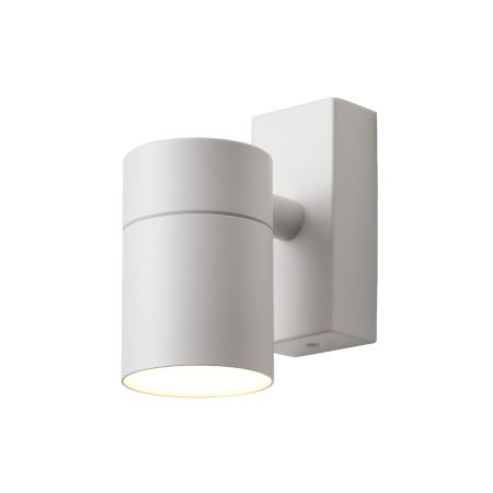 Zinc Leto Single Down GU10 Wall Light White | ZN-37940-WHT