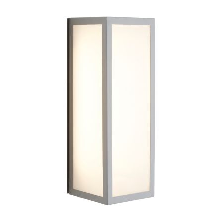 Forum Zink THETIS 13.5W LED Box Wall Lantern Silver | ZN-38354-SIL