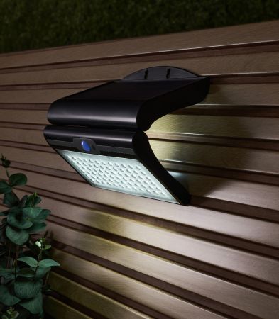 Forum Zink Solar Blackhall 4.5w LED Solar Wall Light with Microwave Sensor | ZN-42056