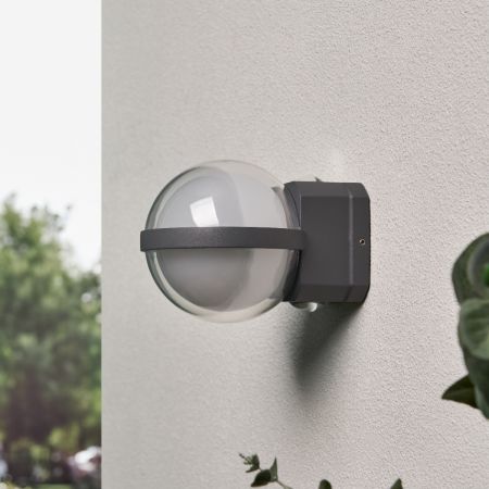 Forum Zink ZN-44218-ANTH Anmo 2 x 1w + 3w CCT 3/45/6k Globe WL IP54 Anth