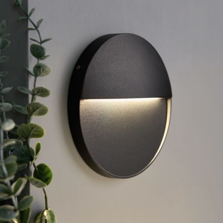 Forum Zink ZN-44237-BLK Onza 6w LED Rnd 16cm Guide Light Large IP54 Black