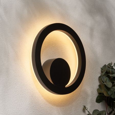 Forum Zink ZN-44251-BLK Eclipse 12w LED Wall Light IP65 Black