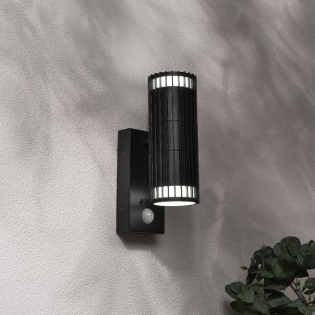 Forum Zink ZN-44263-BLK Muto 2 Light GU10 Up & Down WL w PIR IP65 Black