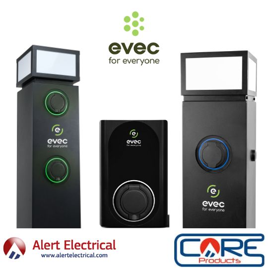 EVEC Domestic & Commercial Range of EV Chargers Now Available from Alert Electrical