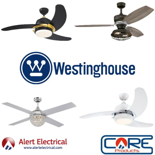 New Additions to the Westinghouse Ceiling fan range now available to order at Alert Electrical