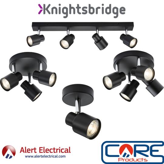 New GU10 Decorative Matt Black Spotlights from Knightsbridge