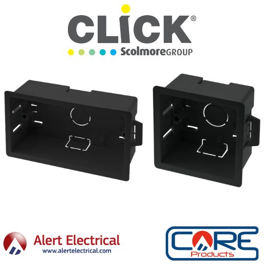Elevate Your Space with the Sleek Sophistication of Click Scolmore's New WA Matt Black Dry Lining Boxes